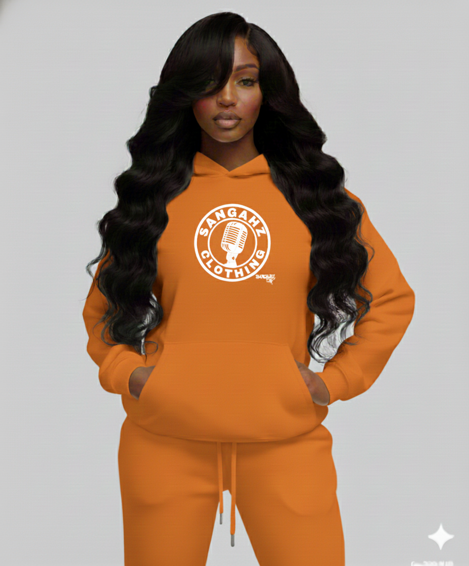 Sangahz - Two Piece Sweat Suit - Orange