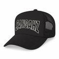 SANGAHZ Black and White SANGHAZ Snapback Hat