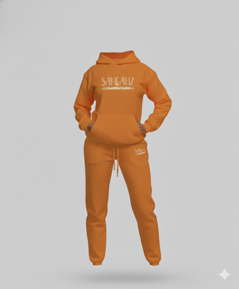 Sangahz - Two Piece Sweat Suit - Orange