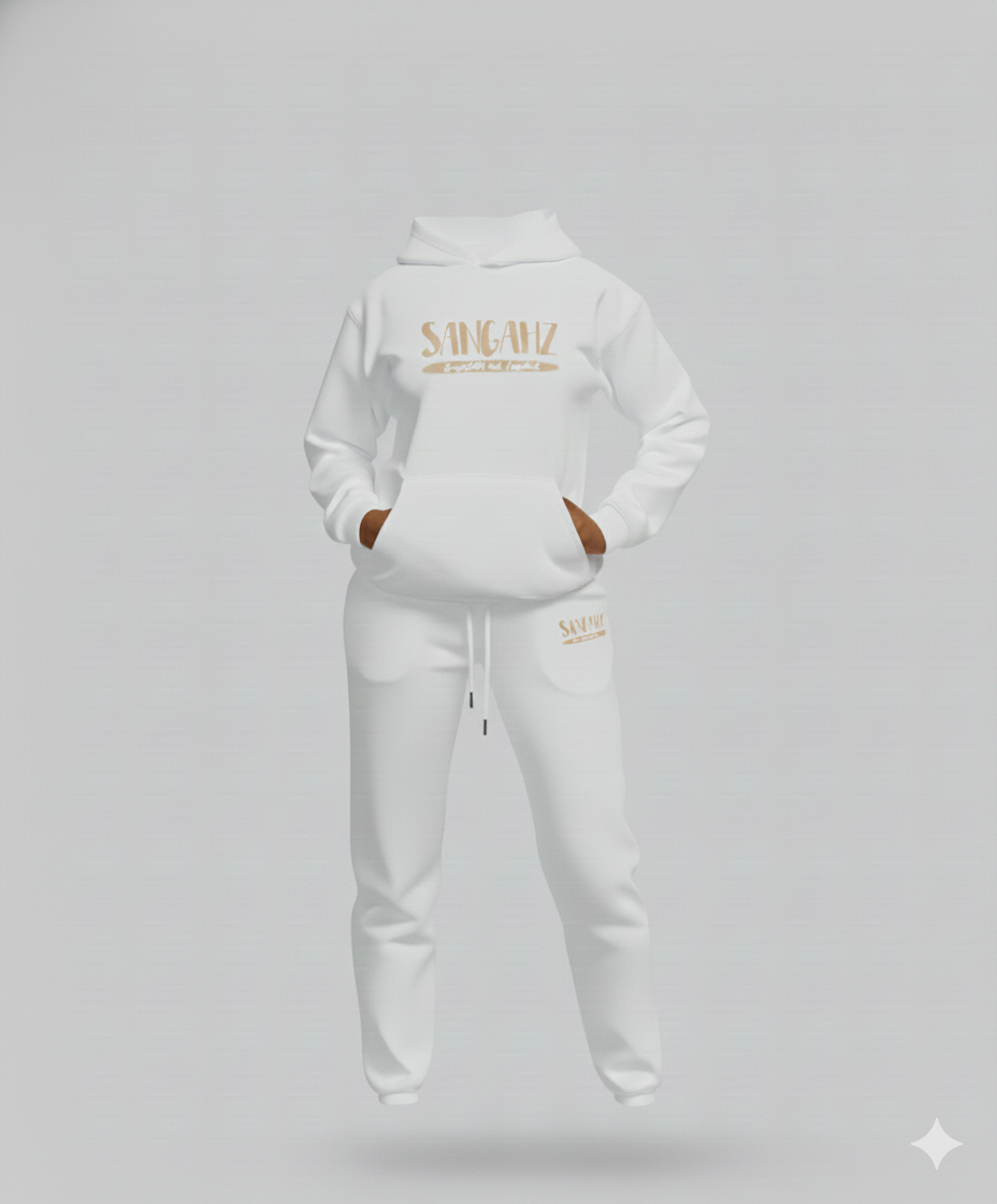 Sangahz - Two Piece Sweat Suit - Ivory