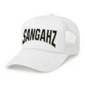 SANGAHZ White and Black SANGHAZ Snapback Hat