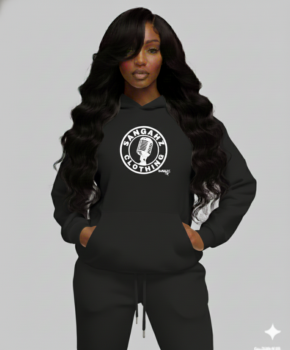 Sangahz - Two Piece Sweat Suit - Black