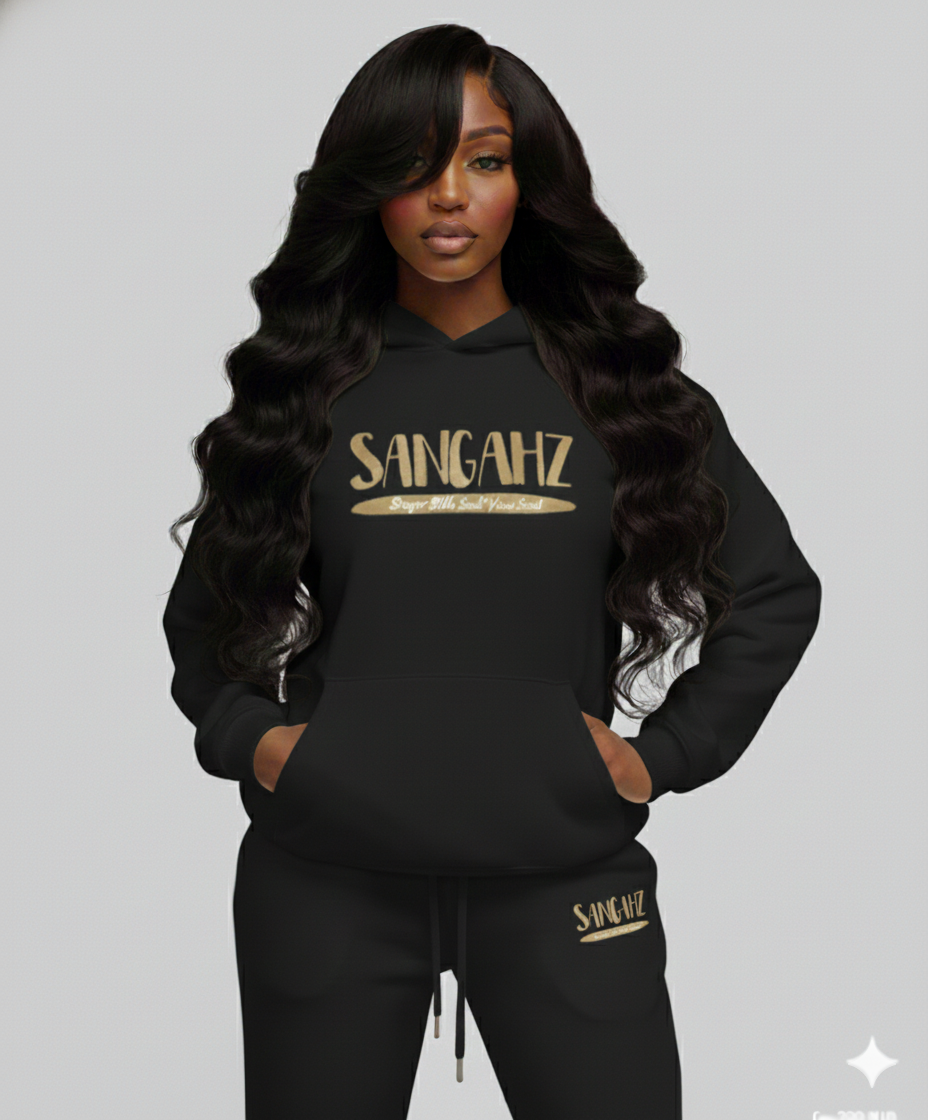 Sangahz - Two Piece Sweat Suit - Black