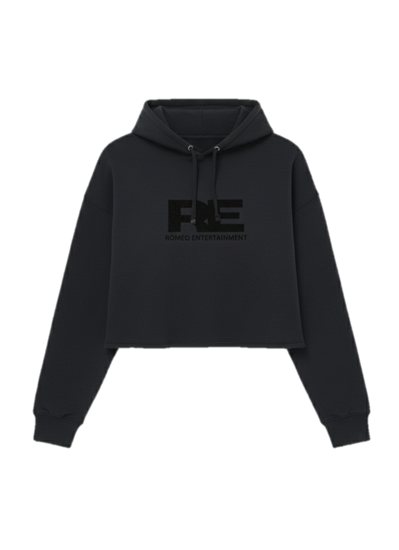 Romeo Entertainment Cropped Hoodie - Black