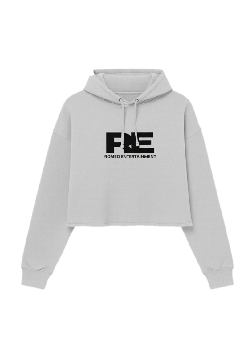 Romeo Entertainment Cropped Hoodie - Gray