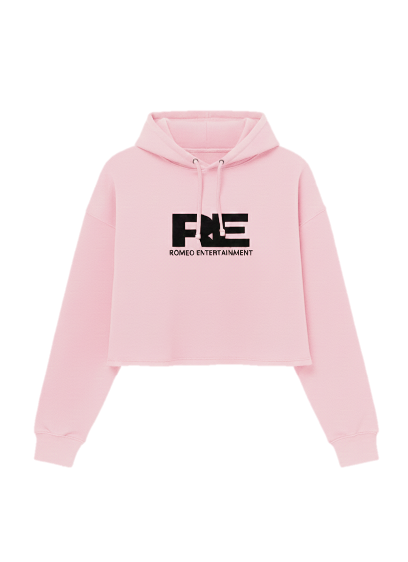 Romeo Entertainment Cropped Hoodie - Pink