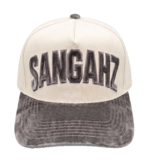 SANGAHZ Custom Gray and White Hat