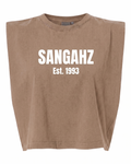 SANGAHZ Heavyweight Fade Brown and White Cropped T-Shirt