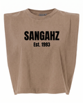 SANGAHZ Heavyweight Faded Brown and Black Cropped T-Shirt