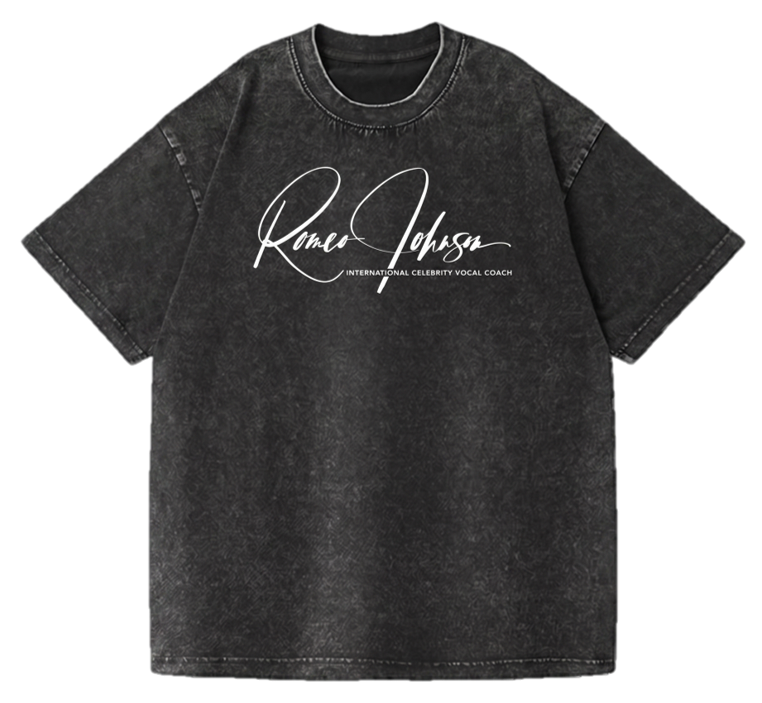 SANGHAZ Custom Clothing - Vintage Washed Black and White Signature T-Shirt