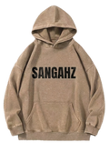 SANGHAZ Custom Clothing - Vintage Washed Faded Brown and Black Sangahz Hoodie