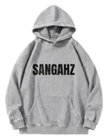 SANGHAZ Custom Clothing - Vintage Washed Gray and Black Sangahz Hoodie