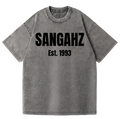 SANGHAZ Custom Clothing - Vintage Washed Gray and Black SANGAHZ Origination T-Shirt