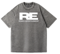 SANGHAZ Custom Clothing - Vintage Washed Gray and White ROMEO ENTERTAINMENT T-Shirt