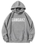 SANGHAZ Custom Clothing - Vintage Washed Gray and White Sangahz Hoodie