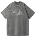 SANGHAZ Custom Clothing - Vintage Washed Gray and White Signature T-Shirt