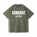 SANGHAZ Custom Clothing - Vintage Washed Green and White SANGAHZ T-Shirt