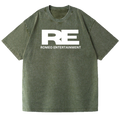 SANGHAZ Custom Clothing - Vintage Washed Sage Green and White ROMEO ENTERTAINMENT T-Shirt