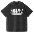 SANGHAZ Touch Your Soul Custom Clothing - Vintage Washed Black and White Sangahz T-Shirt