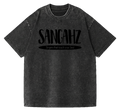 SANGHAZ Touch Your Soul Custom Clothing - Vintage Washed Black on Black Sangahz T-Shirt
