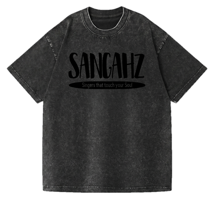 SANGHAZ Touch Your Soul Custom Clothing - Vintage Washed Black on Black Sangahz T-Shirt