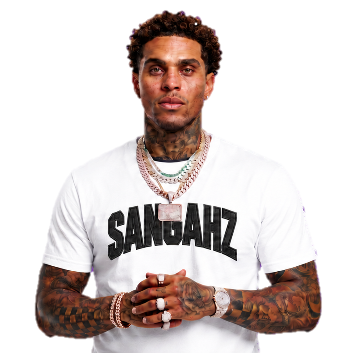 SANGHAZ Custom Clothing - Solid White SANGAHZ T-Shirt