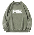 SANGAHZ Crewneck Sweatshirt, Green, Romeo Entertainment logo in White