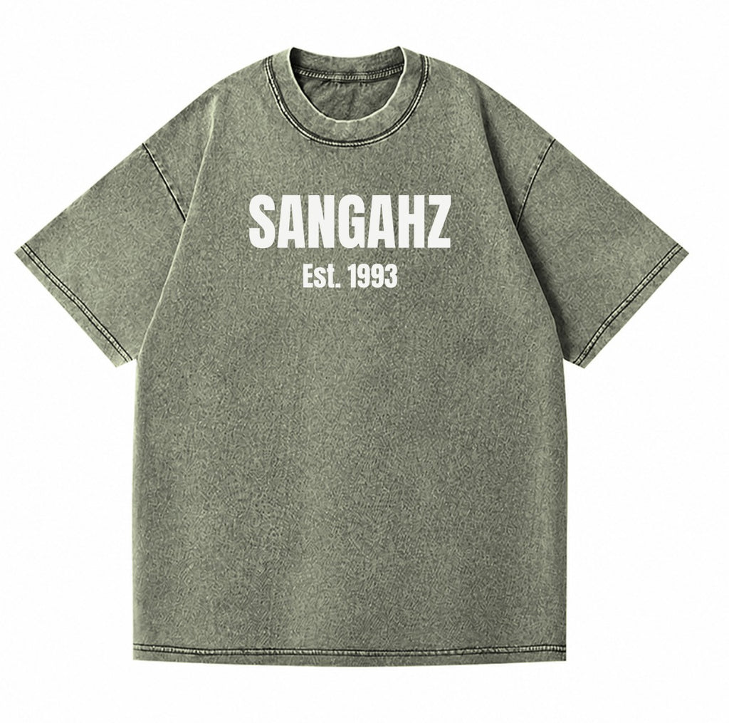 SANGAHZ Tee, Green, Origination logo in White
