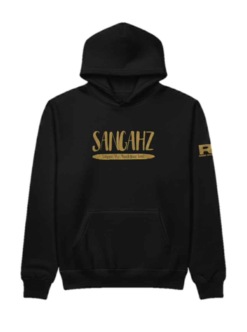 Sangahz Clothing Custom Hoodie - Black and Gold
