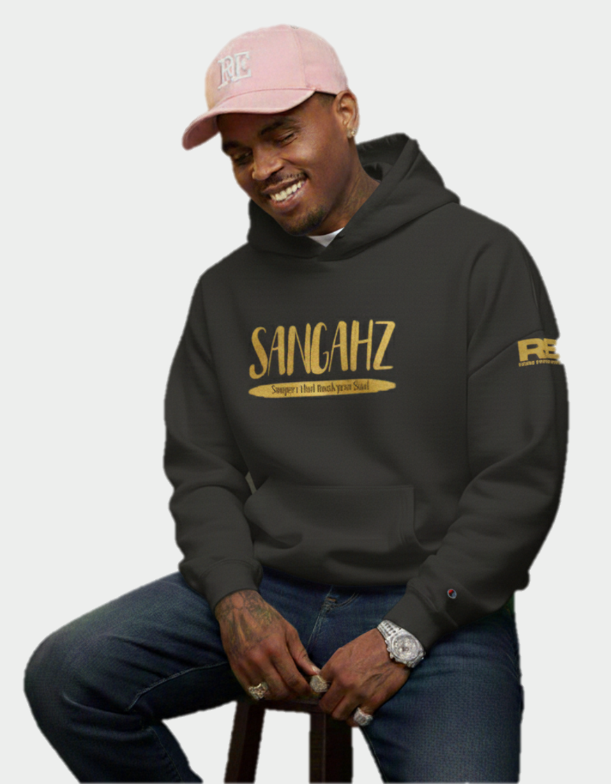 Sangahz Clothing Custom Hoodie - Grey and Gold