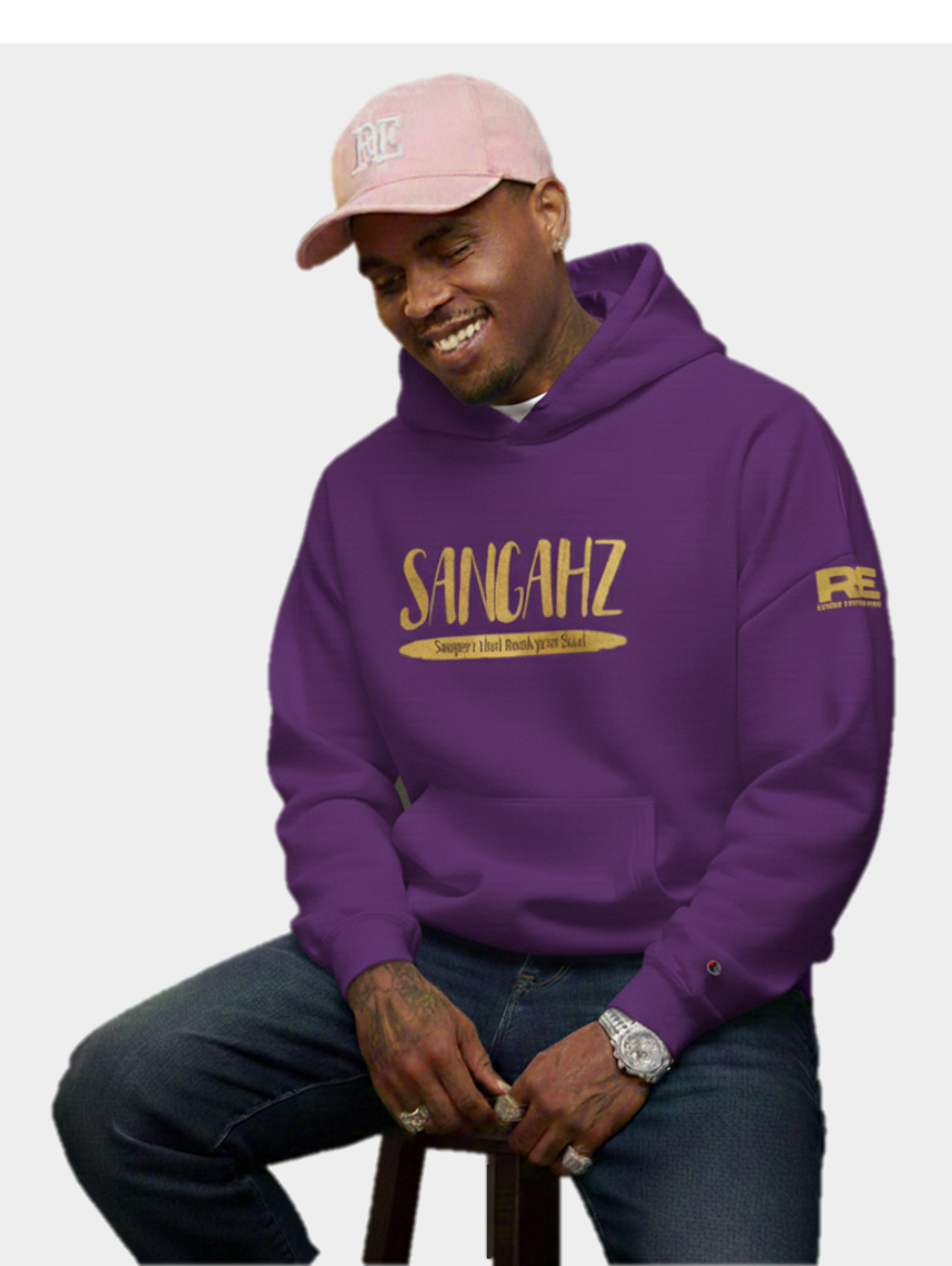 Sangahz Clothing Custom Hoodie - Purple and Gold