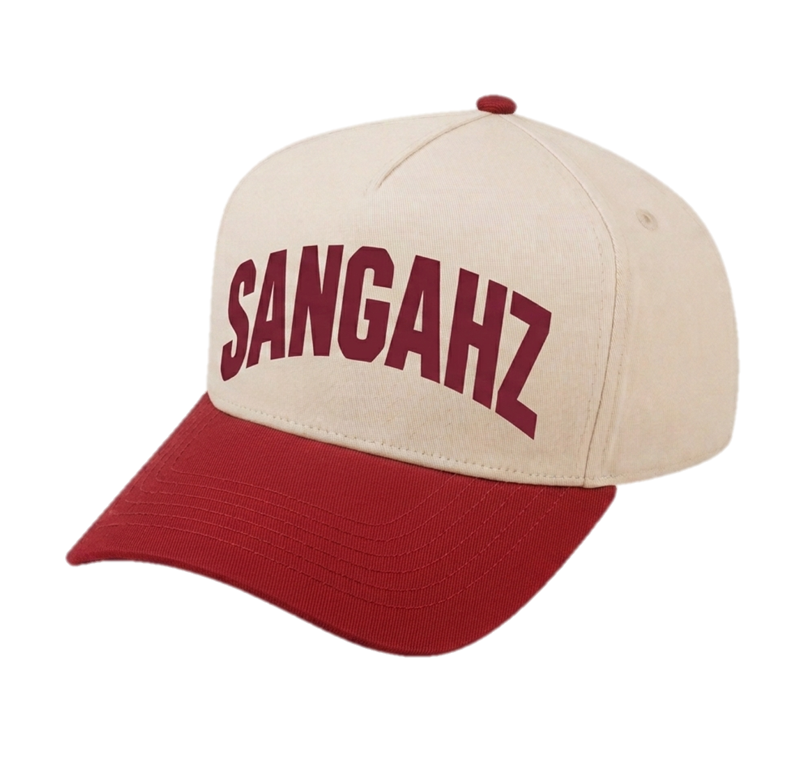 Sangahz Red and Beige Trucker Cap