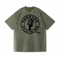 Sangahz Signature Custom Clothing - Army Green and Black Vintage Washed Mic'd T-Shirt