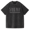SANGHAZ Custom Clothing - Vintage Washed Black and Gray Sangahz T-Shirt