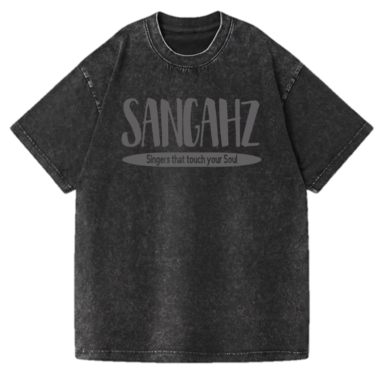 SANGHAZ Custom Clothing - Vintage Washed Black and Gray Sangahz T-Shirt