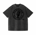 Sangahz Signature Custom Clothing - Black on Black Vintage Washed Mic'd T-Shirt