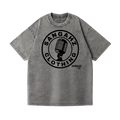 Sangahz Signature Custom Clothing - Gray and Black Vintage Washed Mic'd T-Shirt