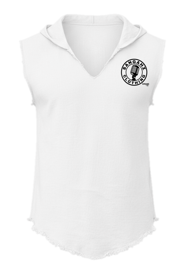Sangahz Sleeveless Hoodie - White