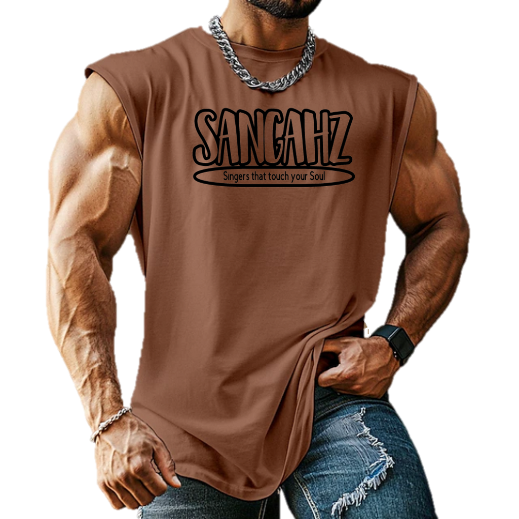 Sangahz Sleeveless Tank Top - Coffee