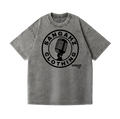Sangahz Signature Custom Clothing - Gray and Black Vintage Washed Mic'd T-Shirt