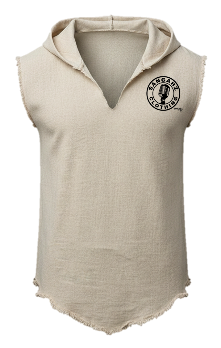 Sangahz Sleeveless Hoodie - Khaki