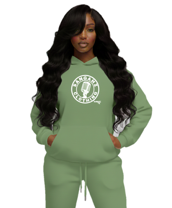 Sangahz - Two Piece Sweat Suit - Pea Green